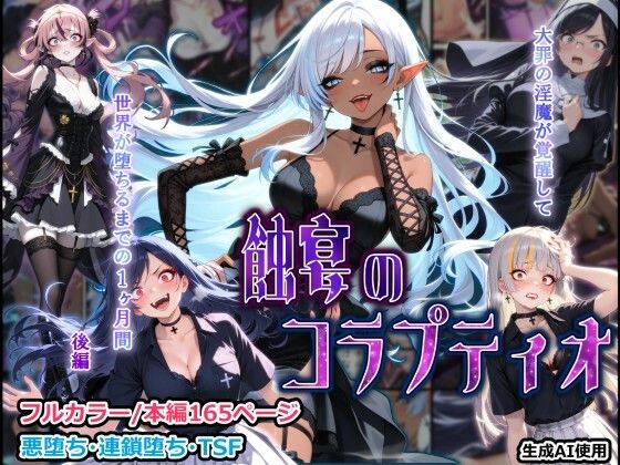 しにもの 「蝕宴のコラプティオ 大罪の淫魔が覚醒して世界が堕ちるまでの1ヶ月間・後編」淫魔覚醒！男が女に堕ちる快感の宴！