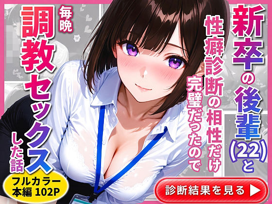 ねむ 「新卒の後輩（22）と性癖診断の相性だけ完璧だったので毎晩調教セックスした話」新卒後輩との完璧な調教セックス！